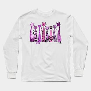 Pink cats Long Sleeve T-Shirt